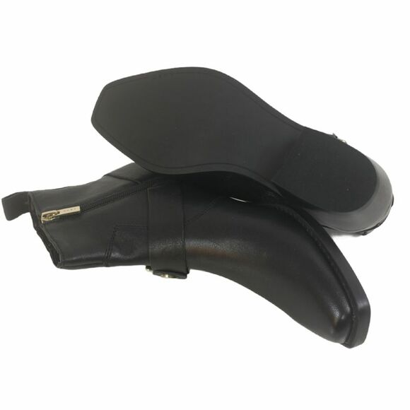 DKNY Boots Womens 5.5 M Black Mina Western Bootie Leather Almond Toe Ankle - Picture 6 of 6